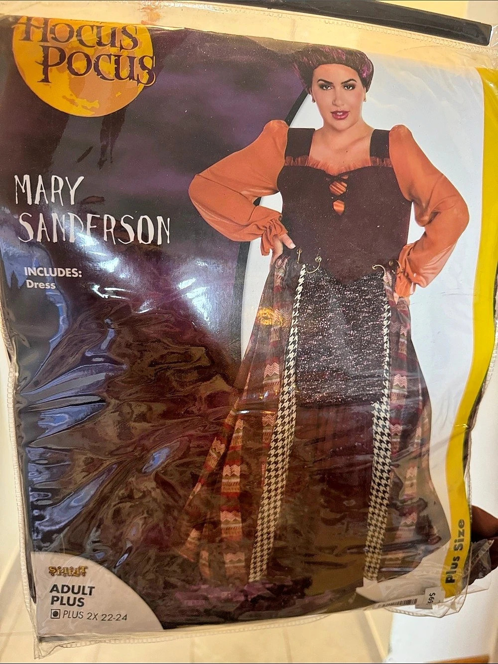 Spirit Halloween Mary Sanderson Hocus Pocus Costume Plus 2X/22-24